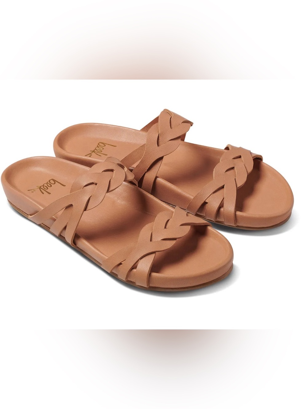beek Motmot Braided Slide Sandals in Honey